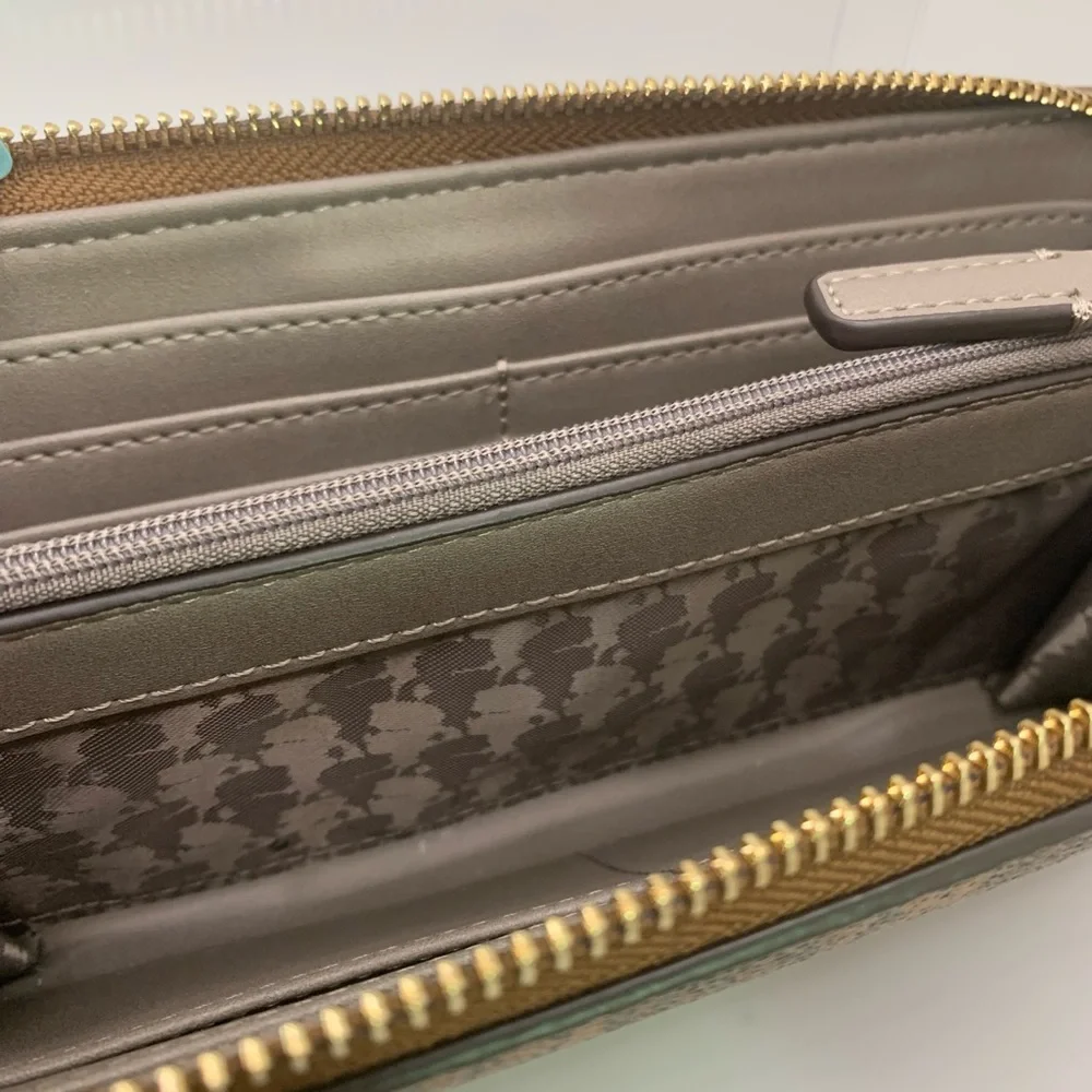 Karl Lagerfeld Paris Maybelle SLG Zip Brown Wallet - Picture 11 of 17